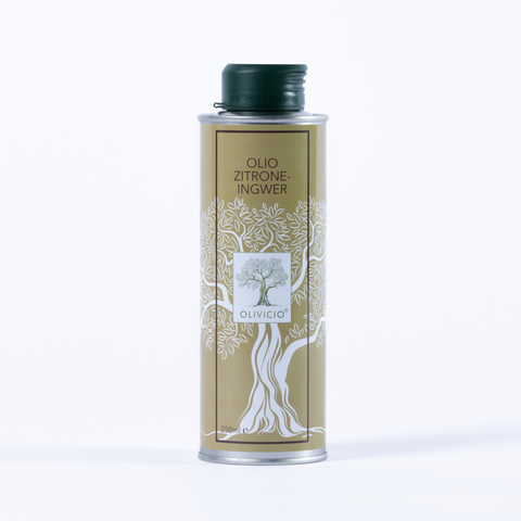 Zitrone-Ingwer Olivenöl - Hochwertiges natives Olivenöl mit der intensiven Aromatik von Zitrone und Ingwer