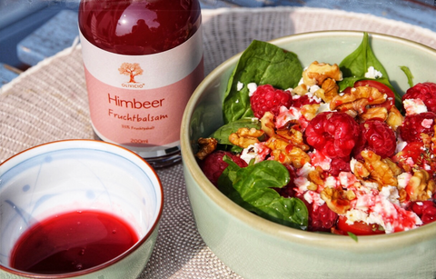 Himbeer-Ziegenkäse Salat