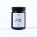 Opa Peters Steak Pfeffer Gewürz – würzige Steakpfeffer-Mischung aus schwarzem Pfeffer, Knoblauch, Zwiebeln und feiner Süße, ideal zum Grillen, Braten und Ofen.
